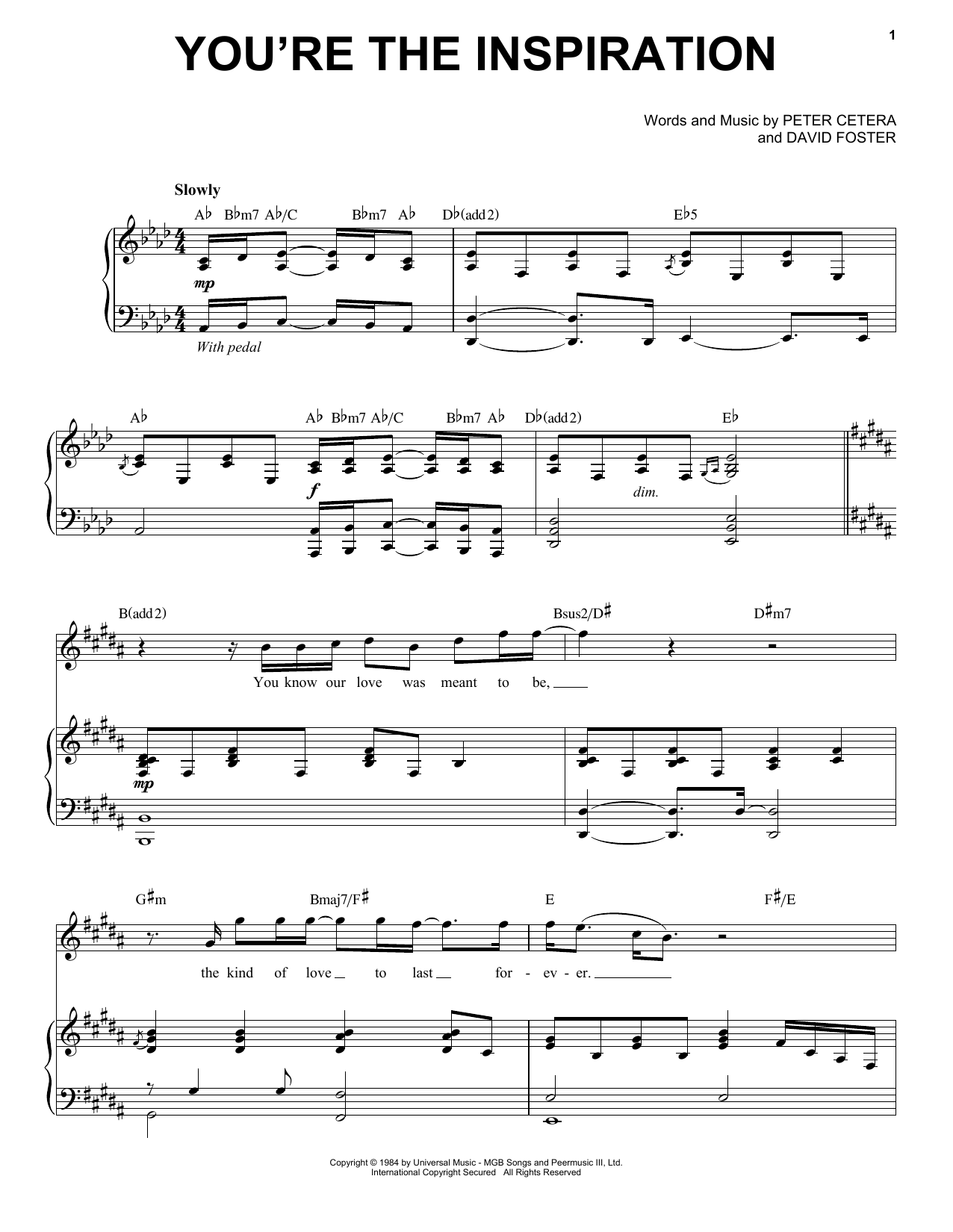 Produktgalerie: Seite 1 von 1 You're The Inspiration, Chicago, Gesang, Klavier
