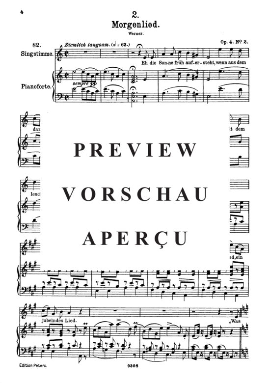 Product gallery: Page 2 of 5 Morgenlied D.685, , High Voice and Piano