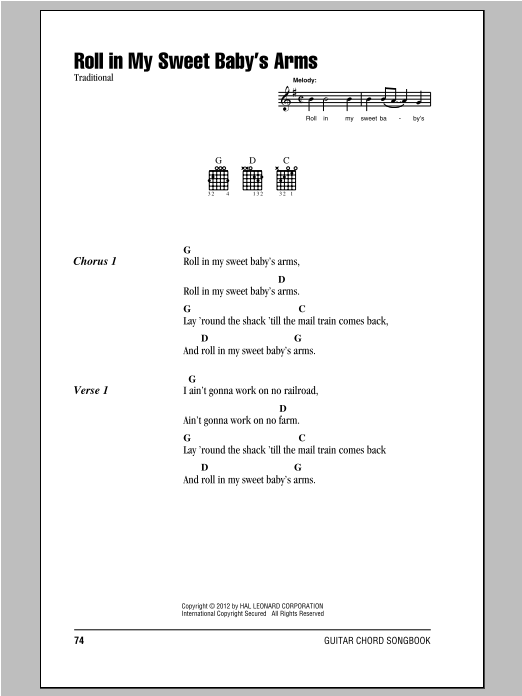 Produktgalerie: Seite 1 von 1 Roll In My Sweet Baby's Arms, Traditional, Gitarre
