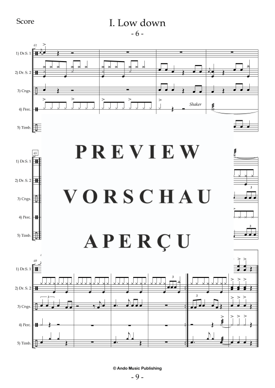 Produktgalerie: Seite 11 von 11 5 Ensemble Pieces for five Percussionists, , Percussion Ensemble Quintet
