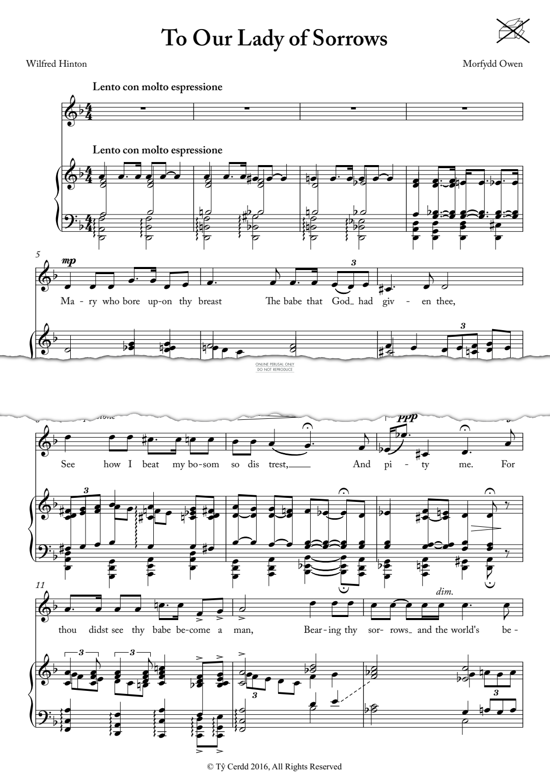 Produktgalerie: Seite 1 von 1 To Our Lady of Sorrows, Morfydd Owen, Gesang, Klavier