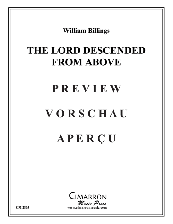 Produktgalerie: Seite 2 von 18 The Lord Descended From Above , , (Blechbläserquintett)