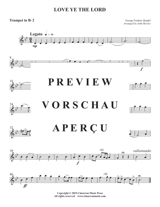 Produktgalerie: Seite 6 von 9 Love Ye The Lord , , (Blechbläser Quintett)