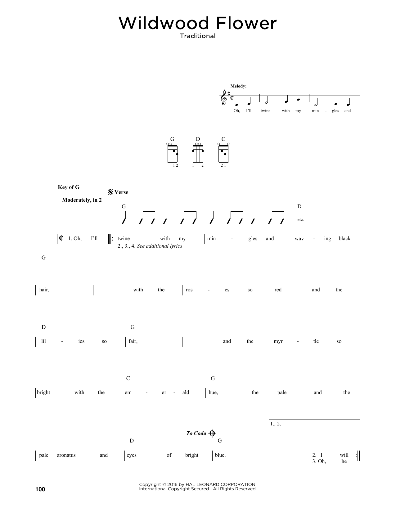 Produktgalerie: Seite 1 von 1 Wildwood Flower (arr. Fred Sokolow), Traditional