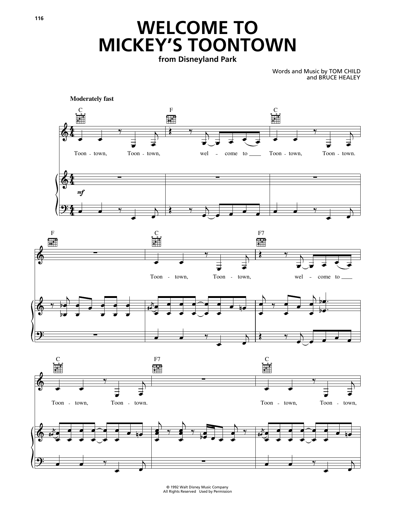 Produktgalerie: Seite 1 von 1 Welcome To Mickey's Toontown, Tom Child, Gesang, Gitarre, Klavier