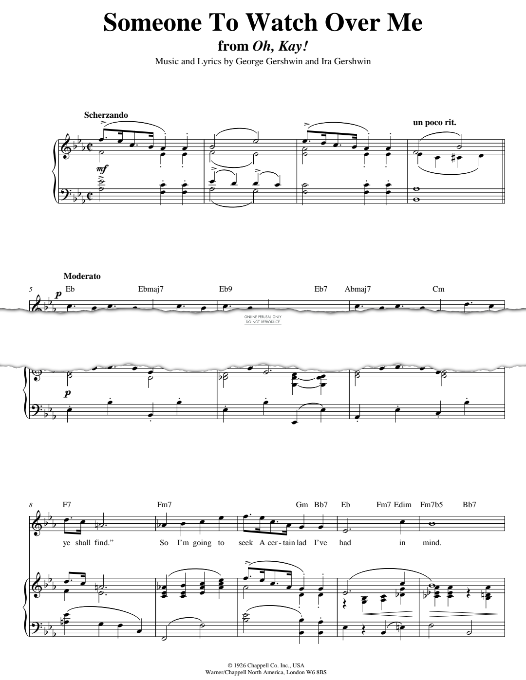 gallery: Someone To Watch Over Me, George Gershwin, Gesang, Gitarre, Klavier