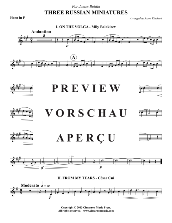 Produktgalerie: Seite 7 von 8 Drei russische Miniaturen , , (Horn + Klavier)