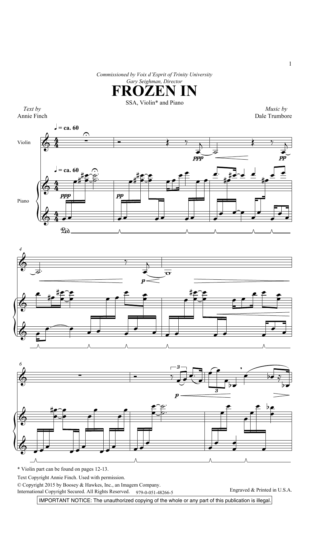 Produktgalerie: Seite 1 von 1 Frozen In, Dale Trumbore, Chor