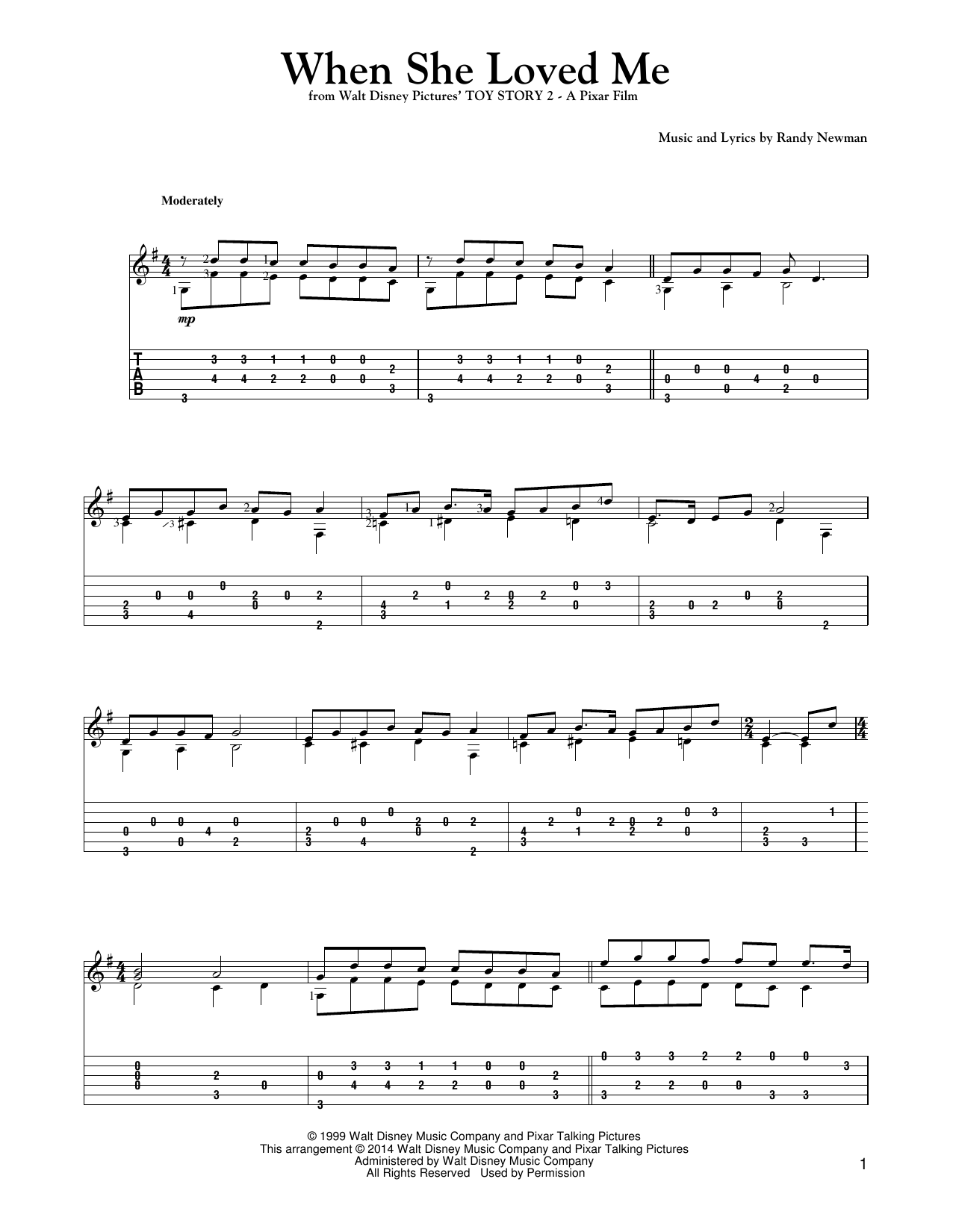 Product picture to: When She Loved Me (from Toy Story 2) (arr. Mark Phillips)
