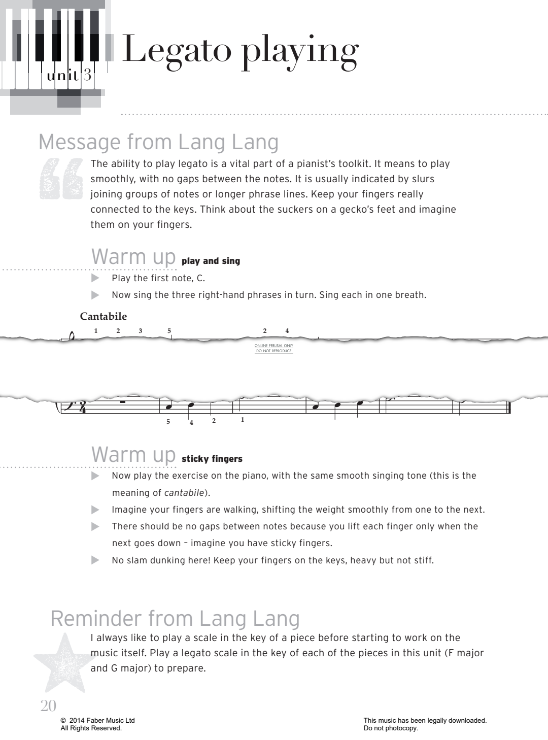 Produktgalerie: Seite 1 von 1 Warm Up – Legato Playing, Lang Lang, Klavier