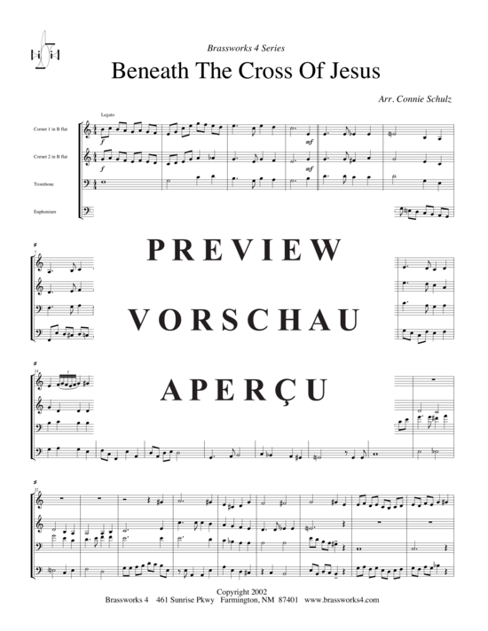 Produktgalerie: Seite 2 von 9 Beneath the Cross of Jesus, , (2xTrompete in B, Horn in F, Posaune)