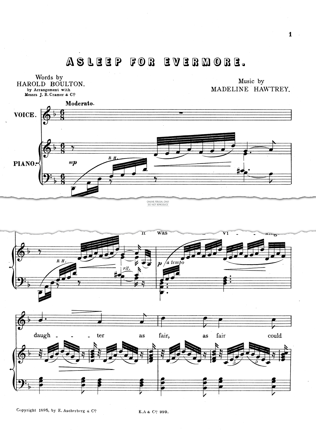 Produktgalerie: Seite 1 von 1 Asleep For Evermore, Madeline Hawtrey, Gesang, Klavier