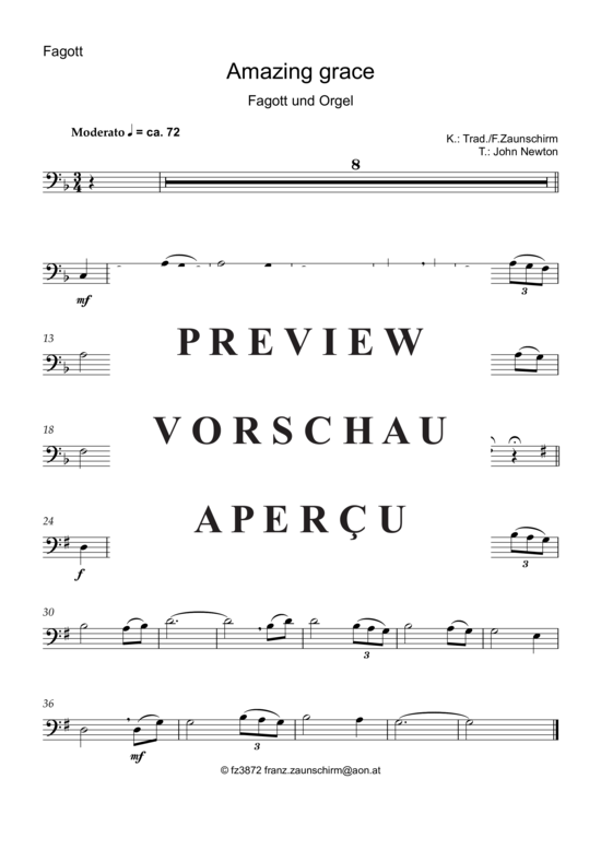 Product gallery: Page 4 of 6 Amazing Grace , , (bassoon + organ)
