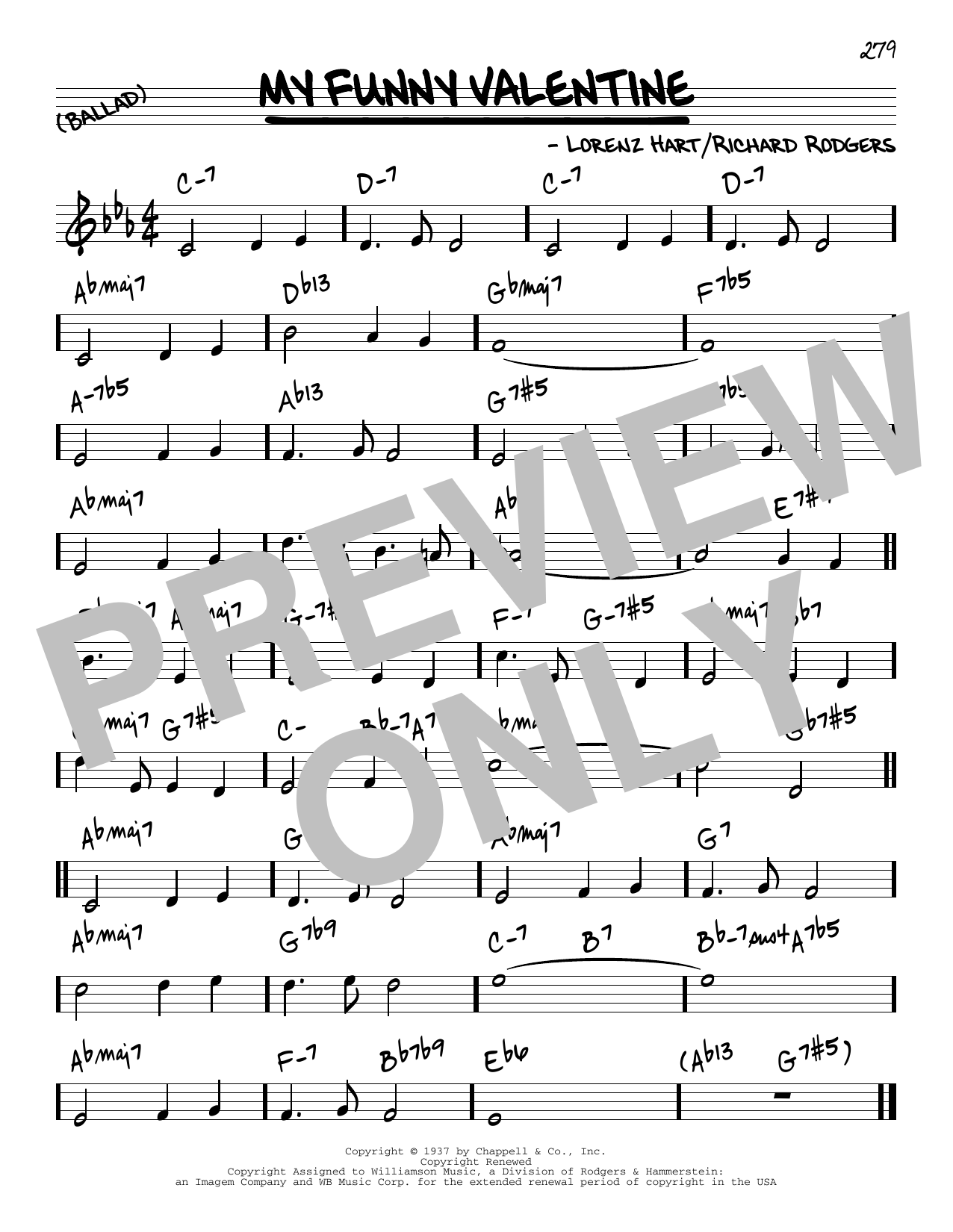 Produktbild zu: My Funny Valentine [Reharmonized version] (from Babes In Arms) (arr. Jack Grassel)