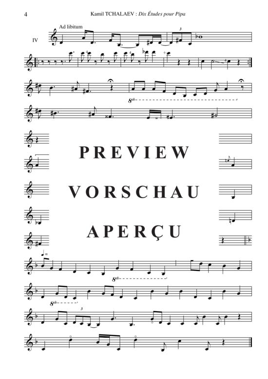 gallery: 10 Études for Pipa , , (Stimme in C)