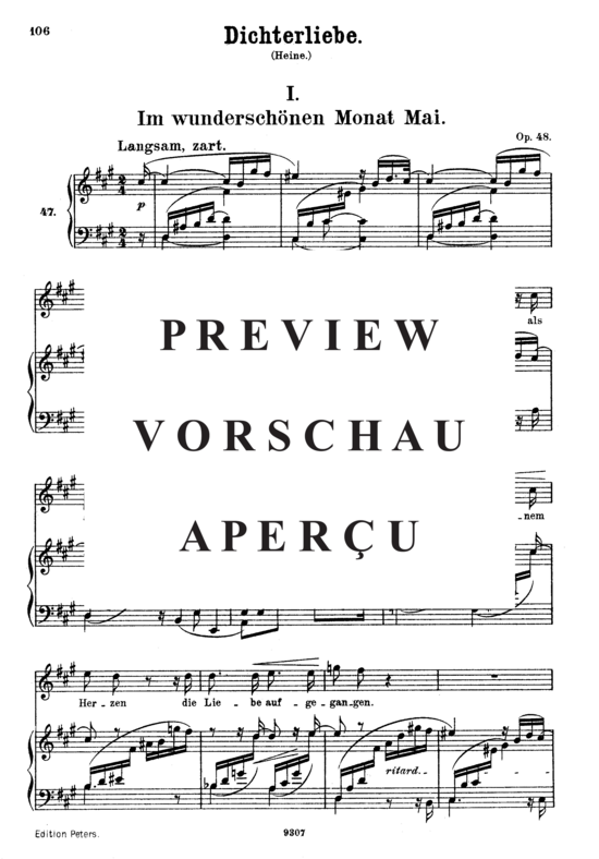 Product gallery: Page 2 of 3 Im wunderschönen Monat Mai, Op.48 No.1, , High Voice and Piano