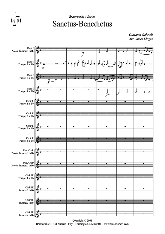 Product picture to: Sanctus-Benedictus Giovanni Gabrieli