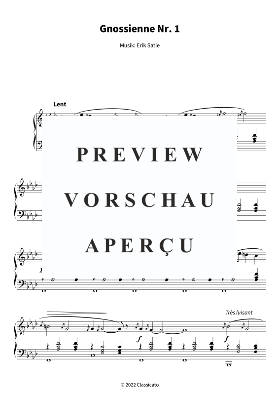 Product gallery: Page 5 of 9 Gnossienne Nr. 1 - Geheimnisvolles Klavierstück, , Solo Piano