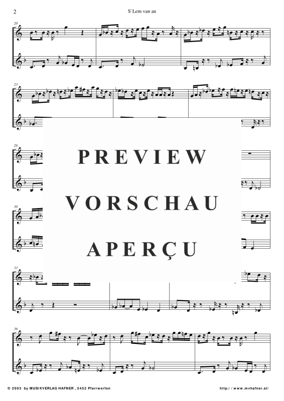Produktgalerie: Seite 7 von 11 S`Lem van an, , (Duett Trompete in B und Horn in F)