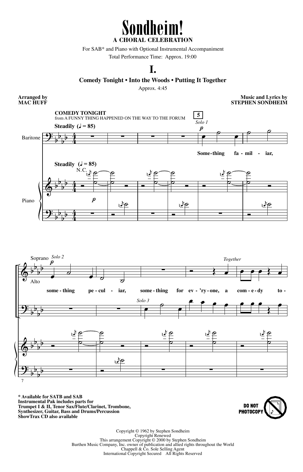 Produktbild zu: Sondheim! A Choral Celebration (Medley) (arr. Mac Huff)