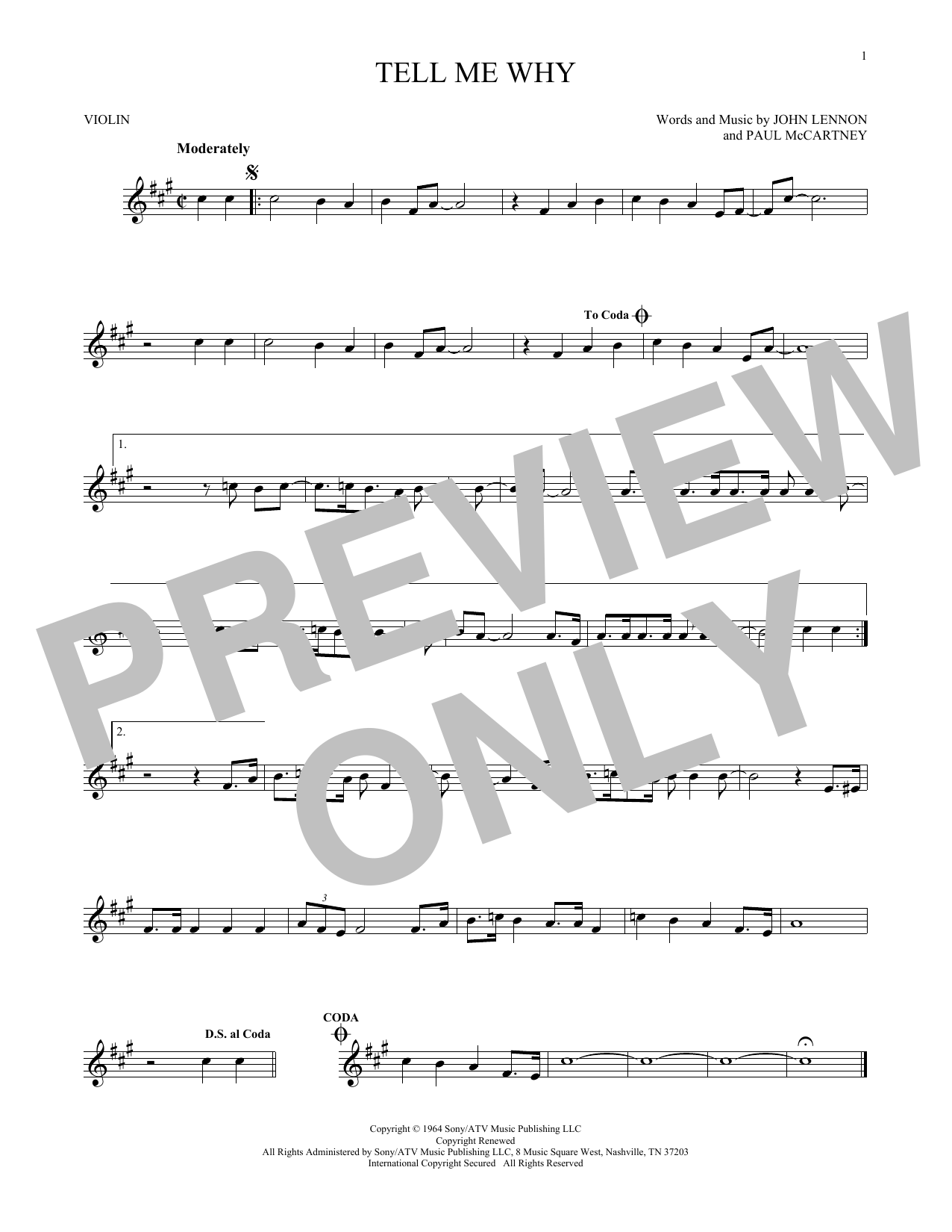 Product gallery: Page 1 of 1 Tell Me Why, The Beatles