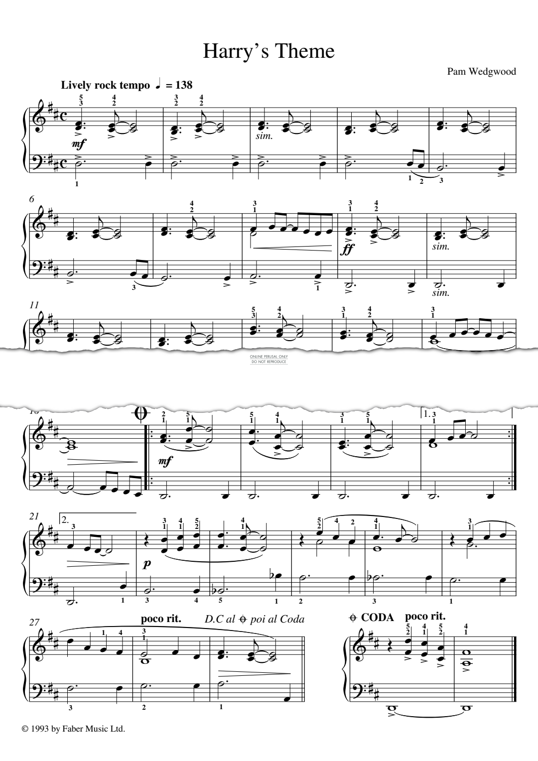 Produktbild zu: Harry's Theme (from 'Easy Jazzin' About)