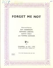 cover: Forget Me Not, Tommie Connor