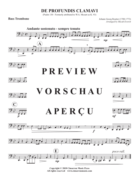 Product gallery: Page 9 of 9 De Profundis Clamavi , , (Trombone Quartet)