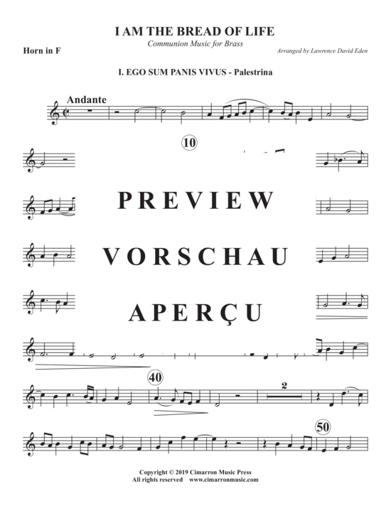 Produktgalerie: Seite 12 von 17 I Am the Bread of Life , , (Blechbläser Quintett)