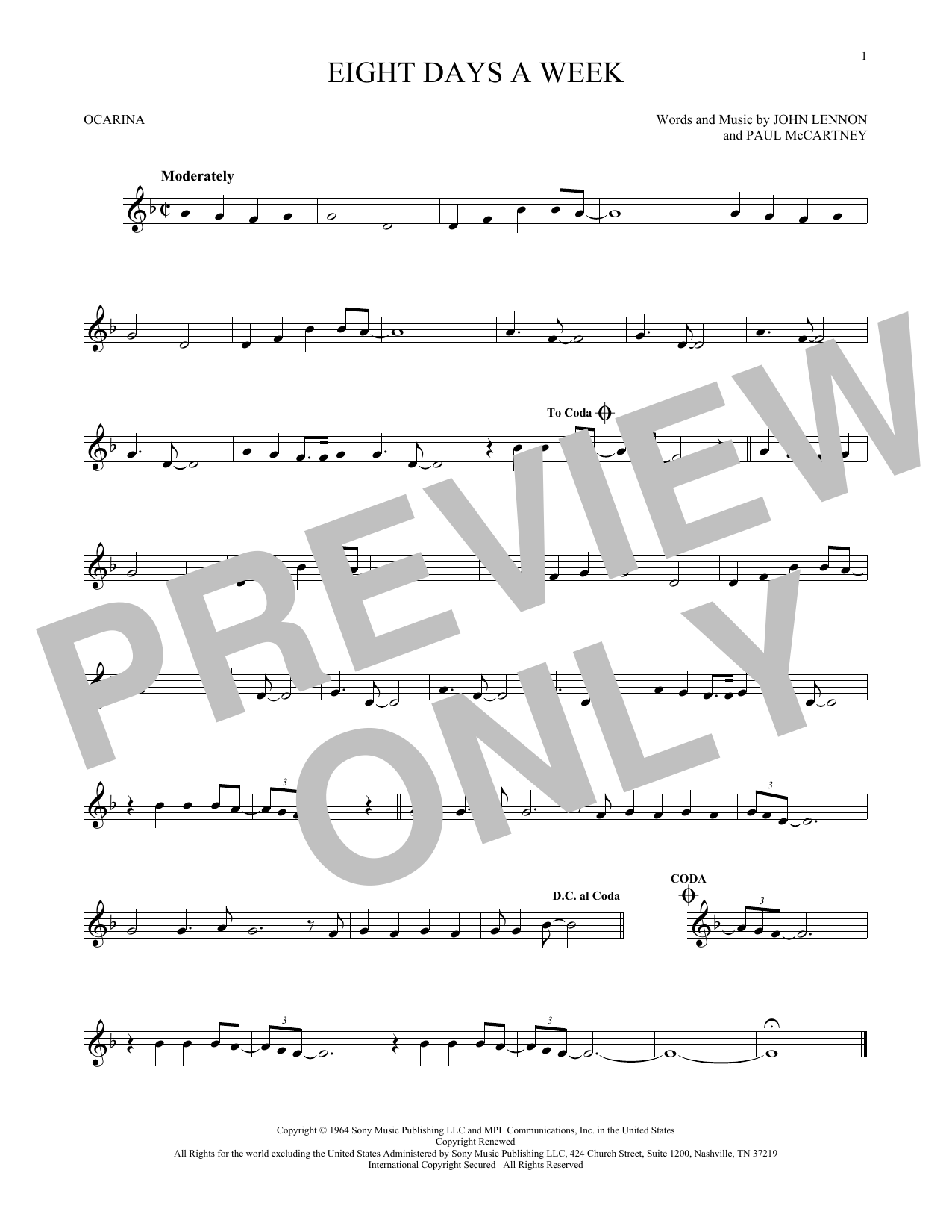Product gallery: Page 1 of 1 Eight Days A Week, The Beatles