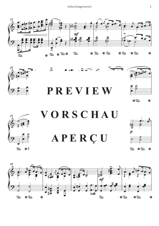 Product gallery: Page 5 of 9 Geburtstagsmarsch , , Piano Solo