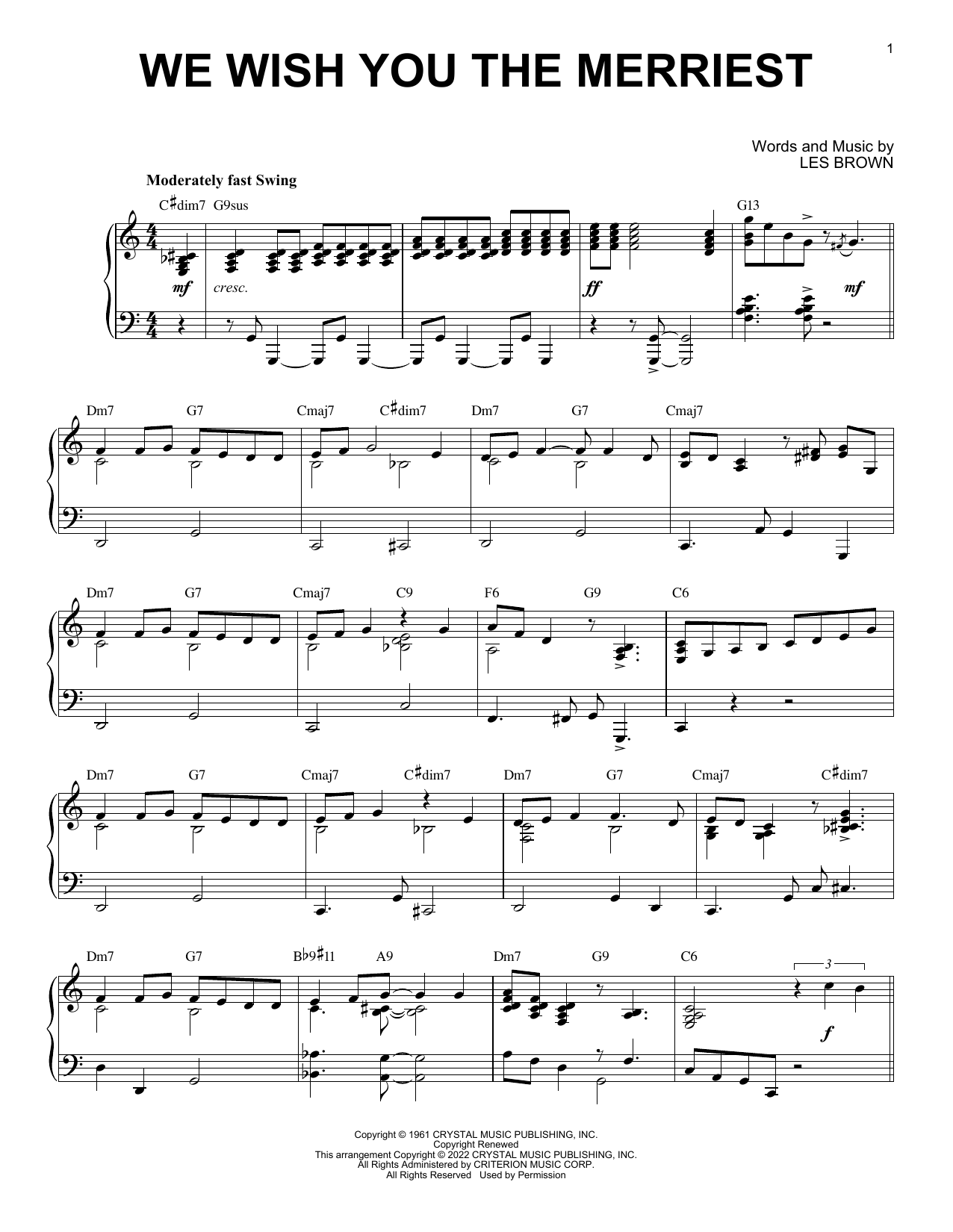 Product picture to: We Wish You The Merriest [Jazz version] (arr. Brent Edstrom)