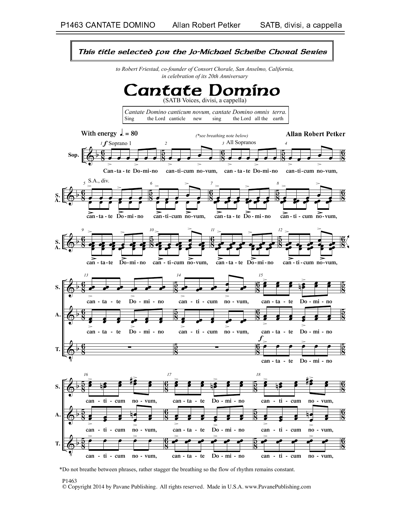 Produktbild zu: Cantate Domino