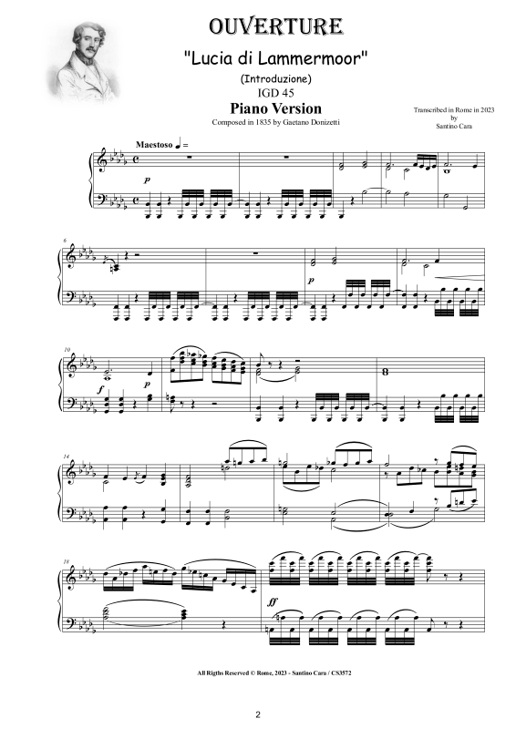 Produktgalerie: Seite 1 von 8 Ouverture aus Lucia di Lammermoor - Piano Version, , Klavier Solo