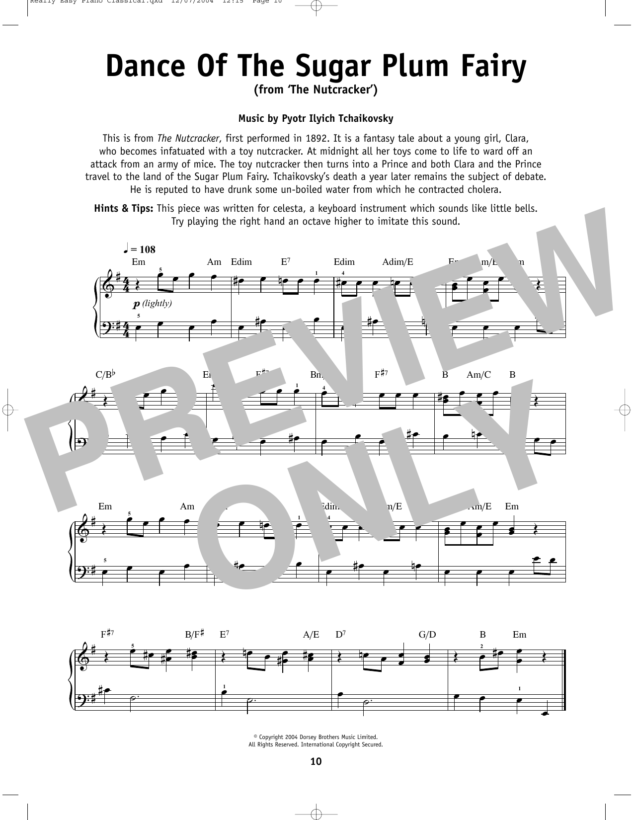 Produktbild zu: Dance Of The Sugar Plum Fairy, Op. 71a
