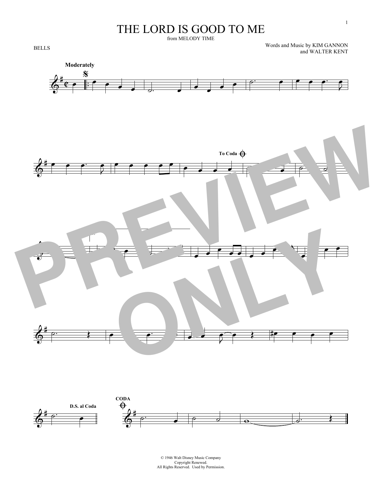 Produktgalerie: Seite 1 von 1 The Lord Is Good To Me (from Johnny Appleseed), Kim Gannon, Percussion