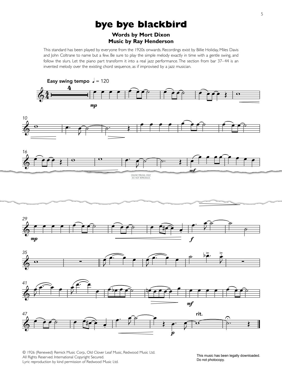 Product gallery: Page 1 of 1 Bye Bye Blackbird, 