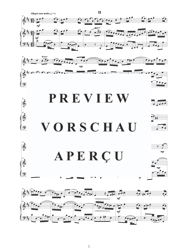 Produktgalerie: Seite 3 von 11 Flöten Sonate Nr. 2 in D-Dur BWV 1028, , Flöte und Cembalo/Klavier