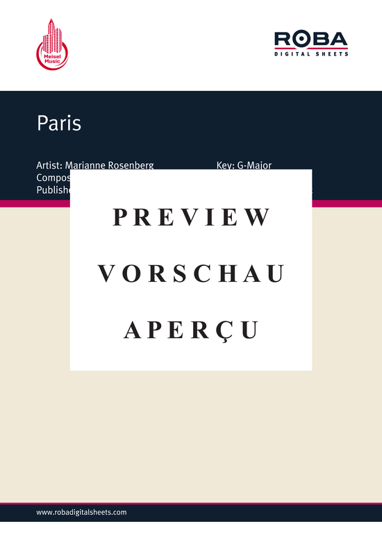 Produktgalerie: Seite 2 von 4 Paris, Rosenberg, 	Marianne, Klavier und Gesang