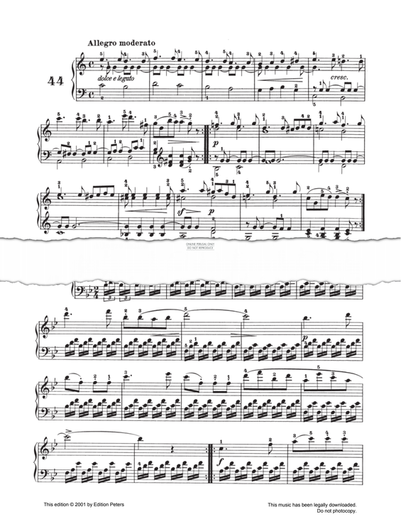Produktgalerie: Seite 1 von 1 Allegro Molto Op. 139 No. 45, Carl Czerny, Klavier