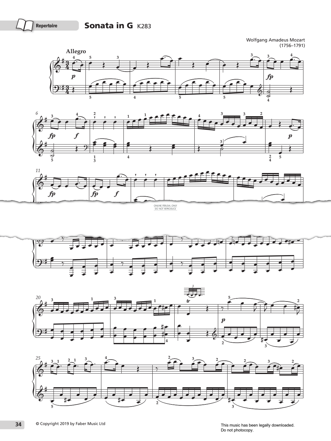 gallery: Sonata in G K283, Wolfgang Amadeus Mozart