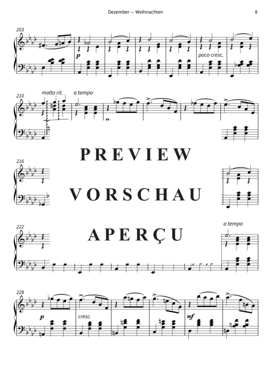 Product gallery: Page 11 of 12 Dezember - Weihnachten - Die Jahreszeiten op. 37b, Nr. 12 , , Piano Solo