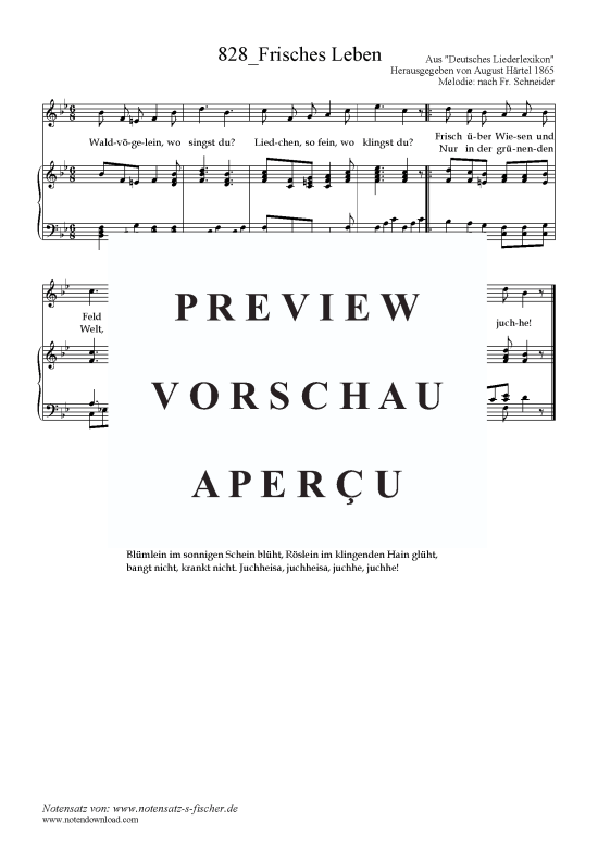 Product picture to: Frisches Leben Melodie: nach Fr. Schneider