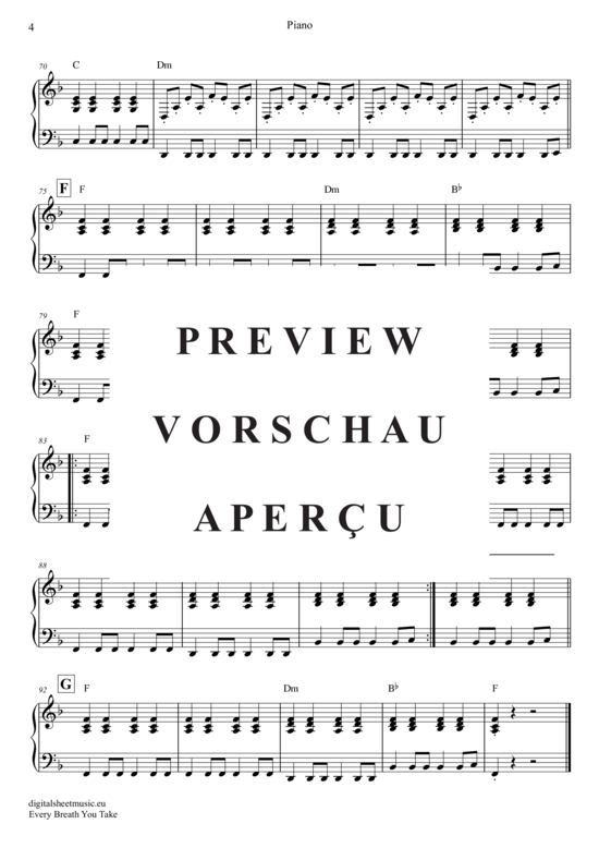 Produktgalerie: Seite 20 von 20 Every breath you take , Police, The, (Trompeten Trio + Klavier)