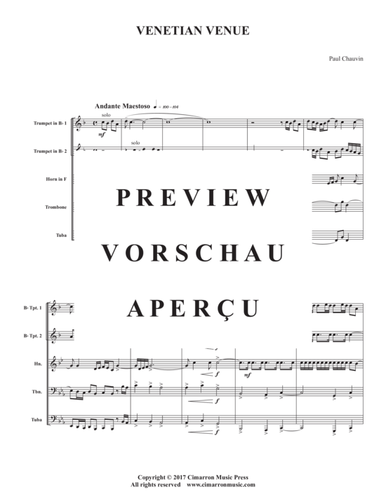 Produktgalerie: Seite 3 von 17 Venetian Venue , , (Blechbläserquintett)