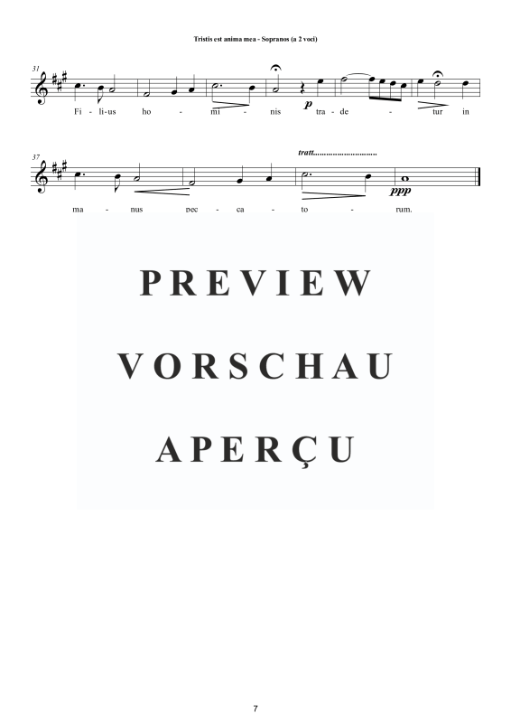 Produktgalerie: Seite 8 von 11 Tristis est anima mea - Geistliche Motette, , Gemischter Chor 5-stimmig SSATB a capella