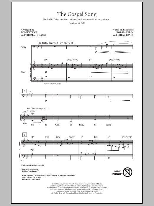 Produktgalerie: Seite 1 von 1 The Gospel Song, Tom Fettke, Chor