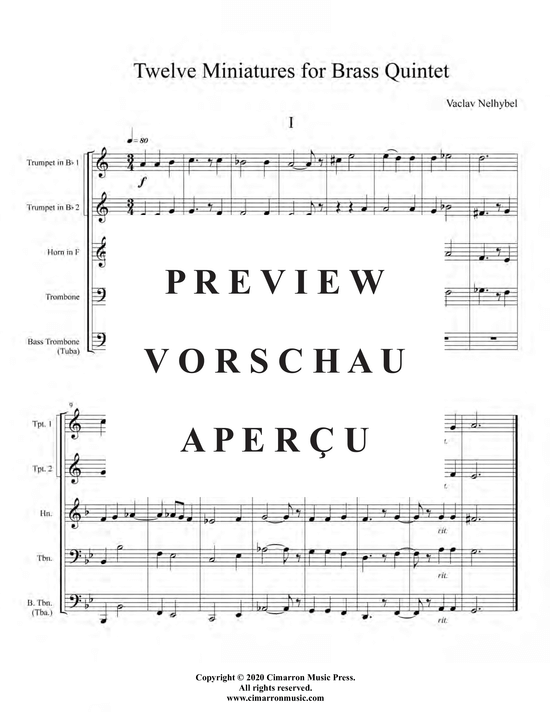 Produktgalerie: Seite 3 von 21 12 Miniatures , , (Blechbläser Quintett)