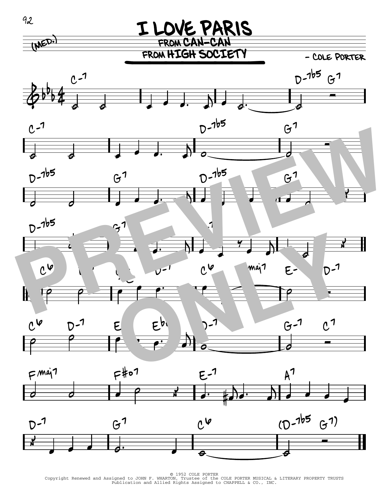 Produktgalerie: Seite 1 von 1 I Love Paris, Cole Porter