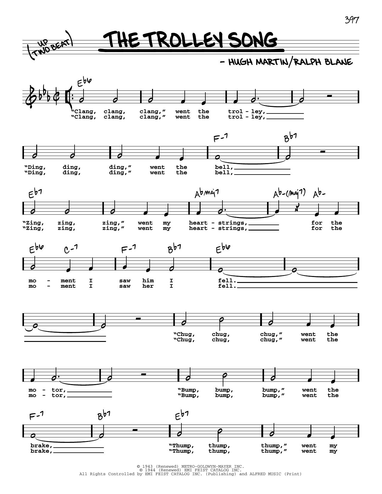 Produktbild zu: The Trolley Song (from Meet Me In St. Louis) (High Voice)